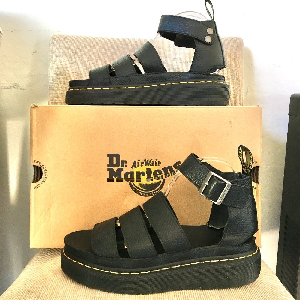 Dr Martens Clarissa II Quad Platform Gladiator Leather Sandals EU42